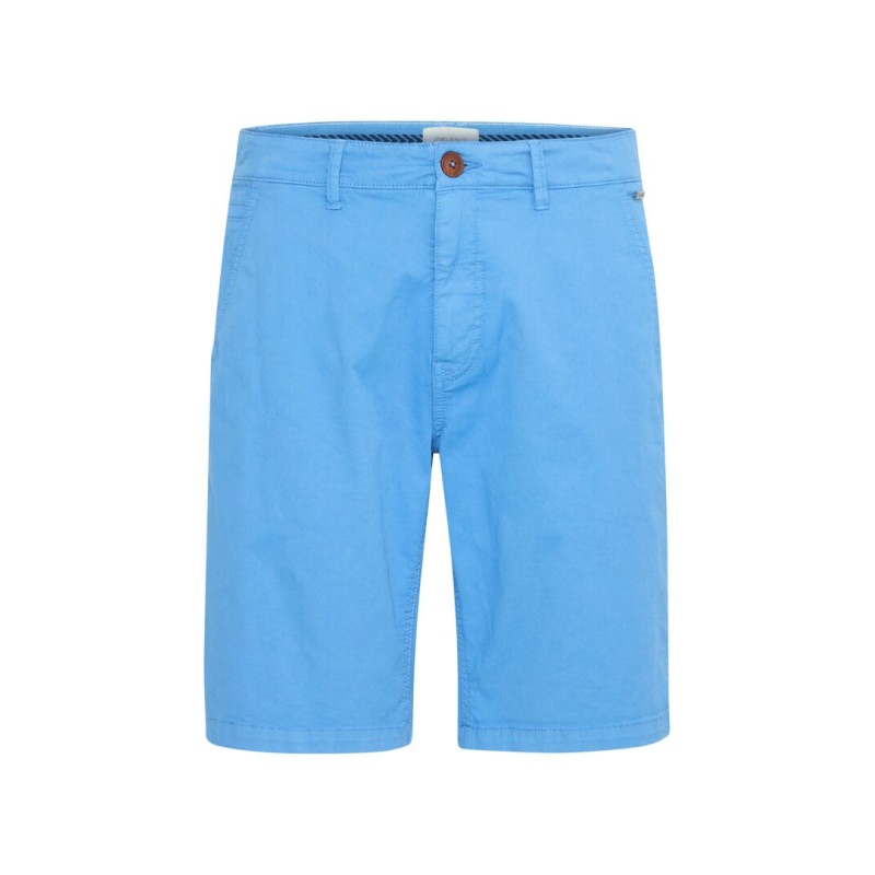 Light blue knee-length Bermuda shorts with button and back pocket – Dieffe Tricot
