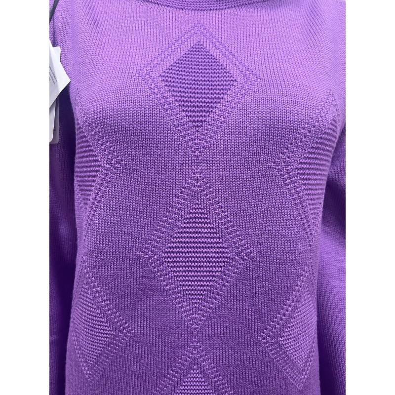 Women’s purple turtleneck sweater – Dieffe Tricot