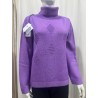Women’s purple turtleneck sweater – Dieffe Tricot
