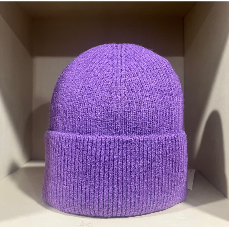 Ribbed viscose beanie