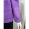 Pullover donna collo alto viola - Dieffe Tricot
