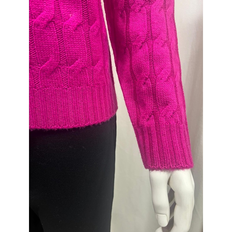 Maglione donna collo a imbuto fuxsia - Dieffe Tricot