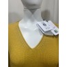 Maglione donna collo a V senape - Dieffe Tricot