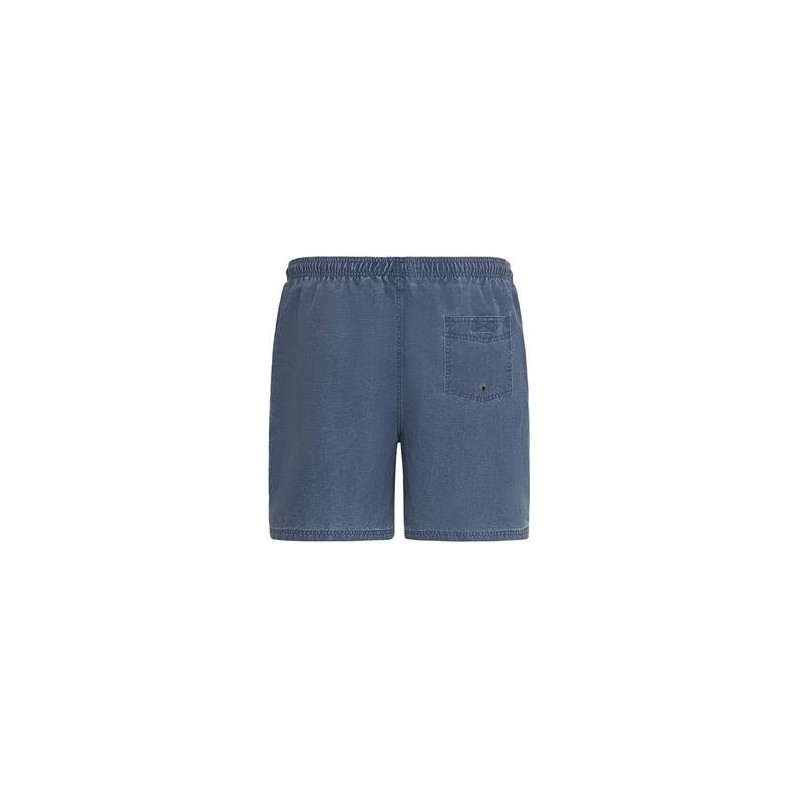 Blue solid-color swim shorts with drawstring waist – Dieffe Tricot